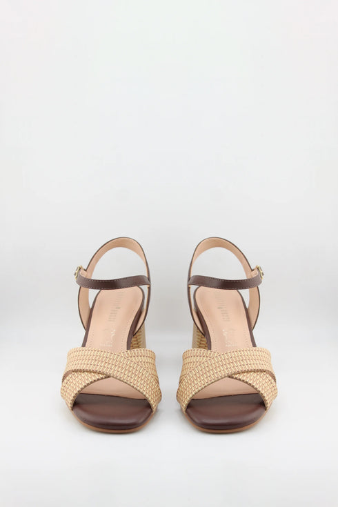 Capelli Rossi Strappy Woven Block Heel Sandals