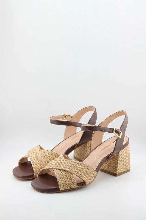Capelli Rossi Strappy Woven Block Heel Sandals