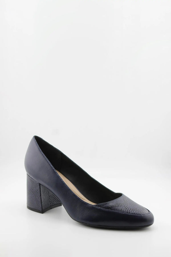 Capelli Rossi Textured Leather Block Heel Pumps