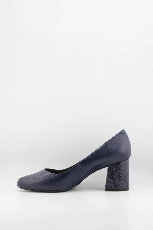 Capelli Rossi Textured Leather Block Heel Pumps