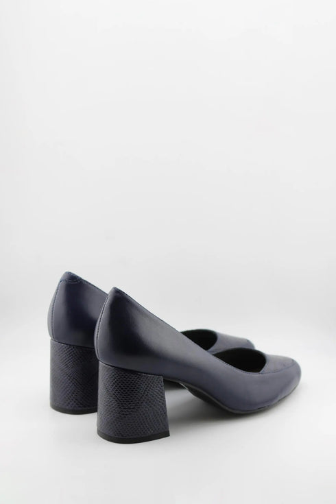 Capelli Rossi Textured Leather Block Heel Pumps