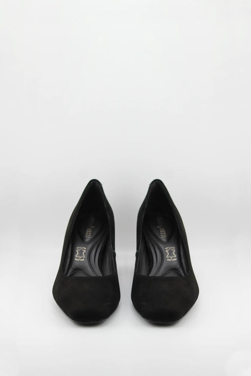 Capelli Rossi Geometric Block Heel Suede Pumps