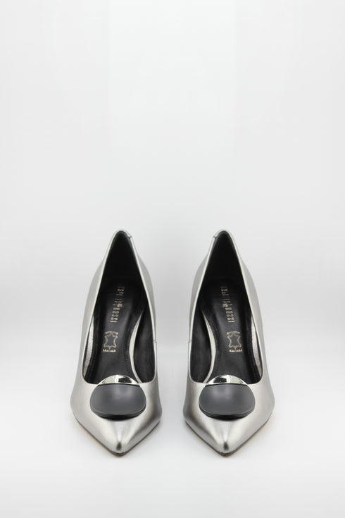 Capelli Rossi Geometric Heel Leather Loafers