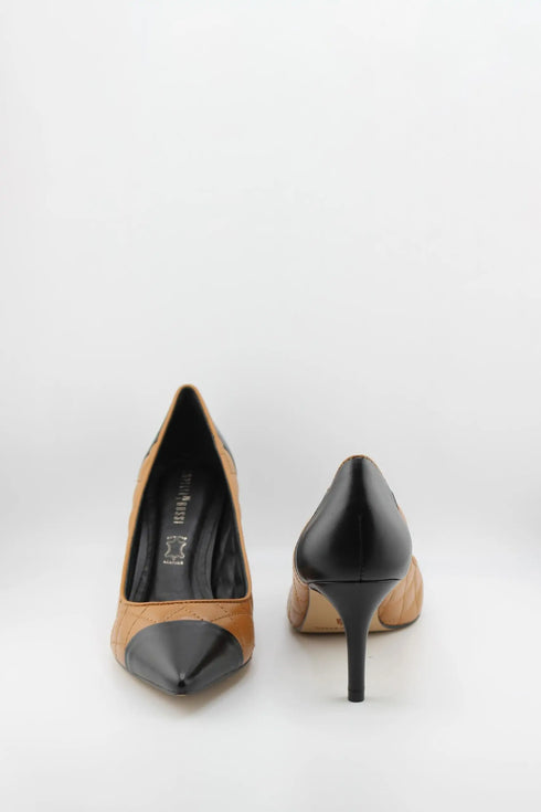 Capelli Rossi Quilted Leather Pointed Toe Pumps