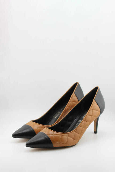 Capelli Rossi Quilted Leather Pointed Toe Pumps