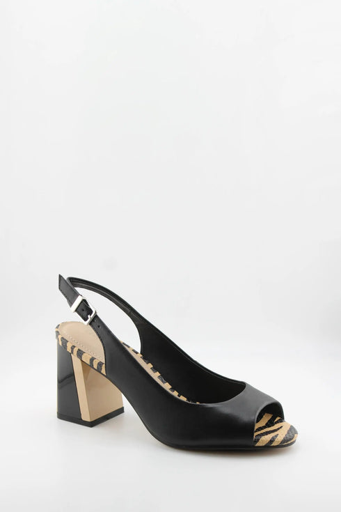 Capelli Rossi Slingback Open-Toe Block Heels