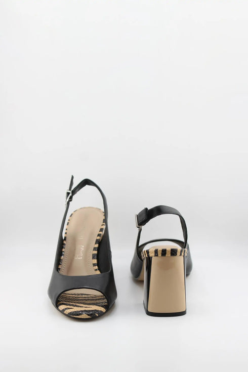 Capelli Rossi Slingback Open-Toe Block Heels