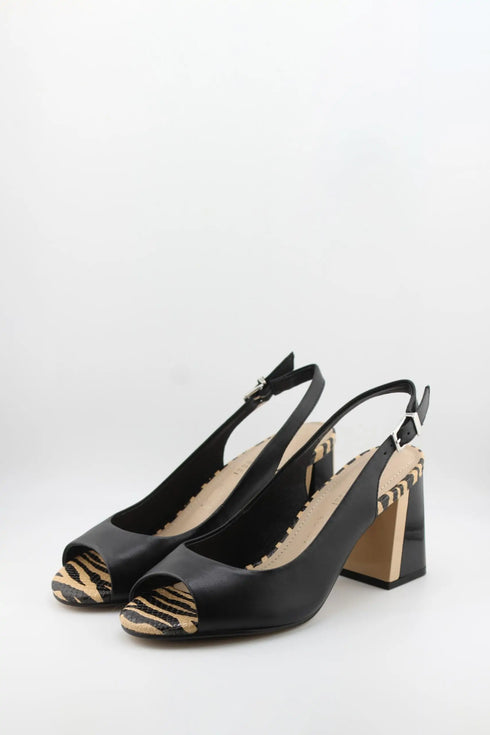 Capelli Rossi Slingback Open-Toe Block Heels