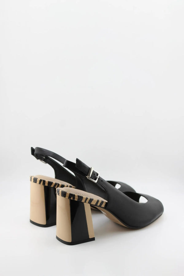 Capelli Rossi Slingback Open-Toe Block Heels