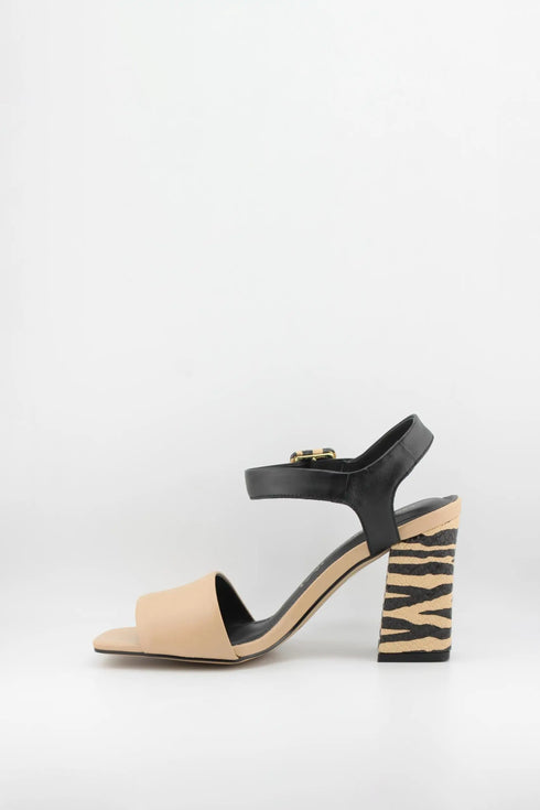 Capelli Rossi Animal Print Block Heel Sandals