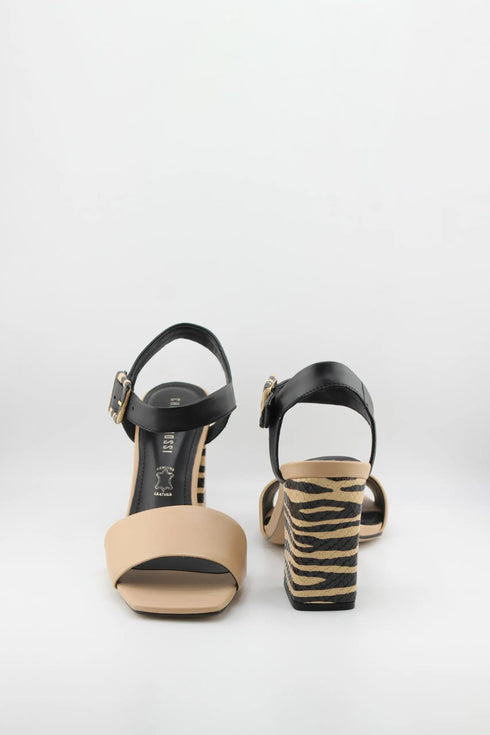 Capelli Rossi Animal Print Block Heel Sandals
