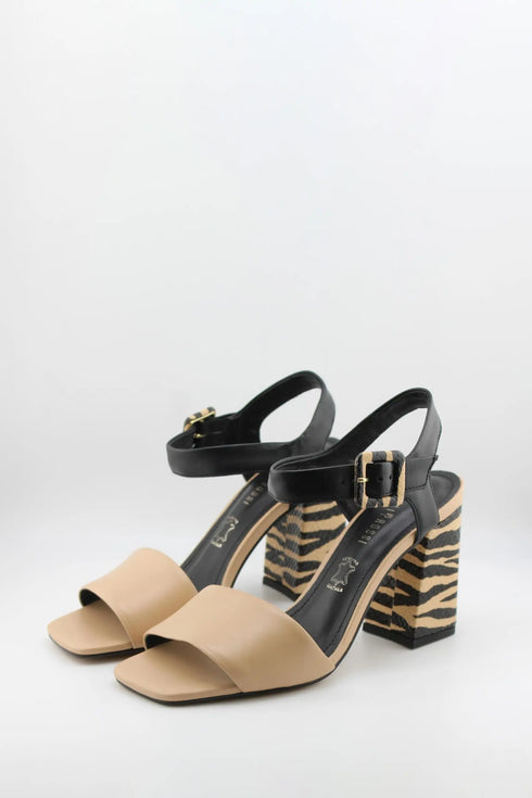 Capelli Rossi Animal Print Block Heel Sandals