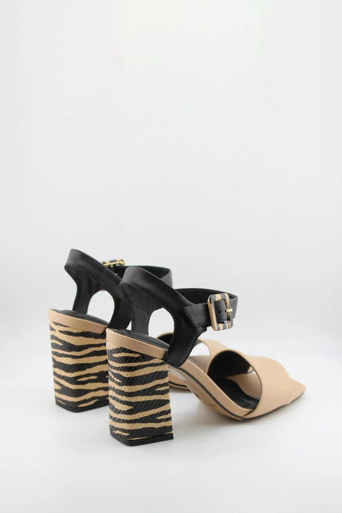 Capelli Rossi Animal Print Block Heel Sandals