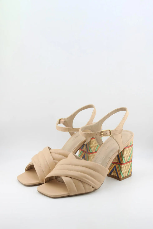 Capelli Rossi Braided Strap Block Heel Sandal