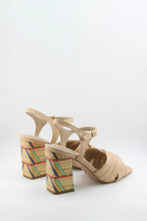Capelli Rossi Braided Strap Block Heel Sandal