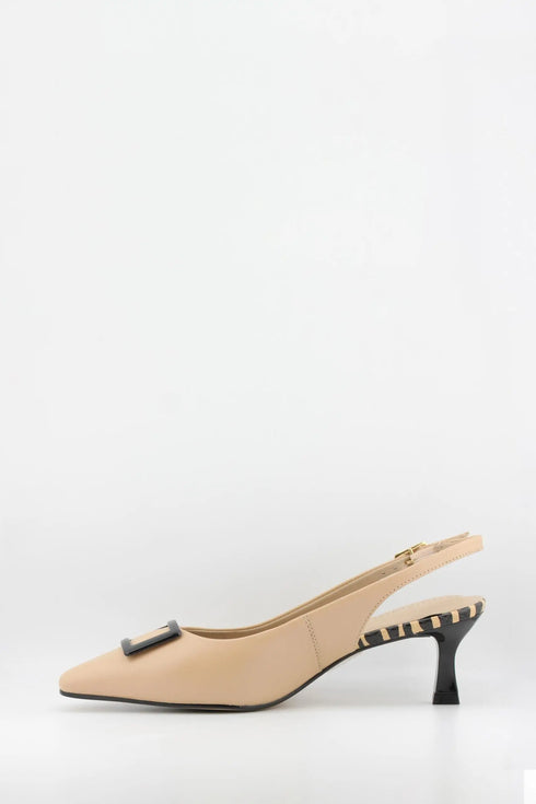 Capelli Rossi Buckled Slingback Kitten Heel Pumps