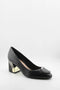 Capelli Rossi Geometric Heel Patent Leather Pumps