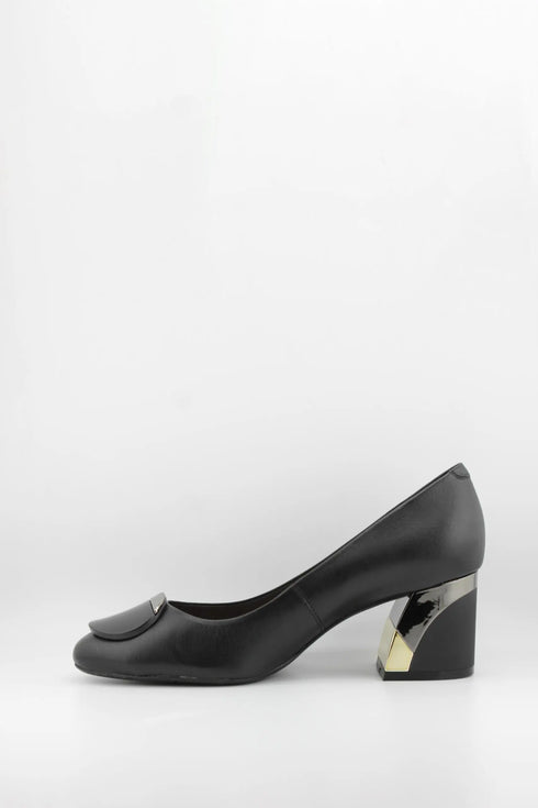 Capelli Rossi Geometric Heel Patent Leather Pumps