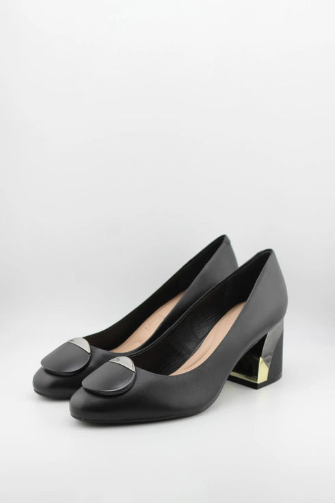 Capelli Rossi Geometric Heel Patent Leather Pumps
