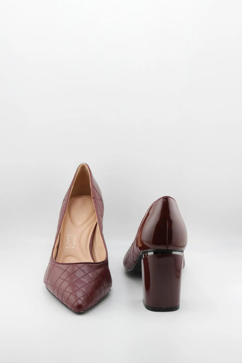 Capelli Rossi Quilted Block Heel Pointed Pumps