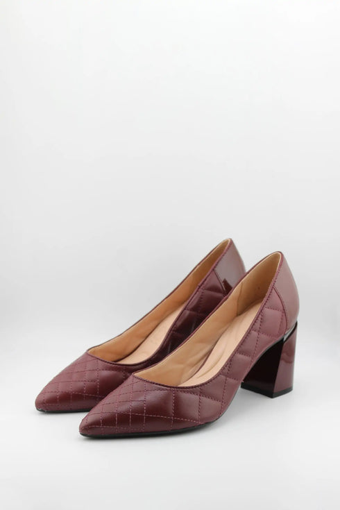 Capelli Rossi Quilted Block Heel Pointed Pumps