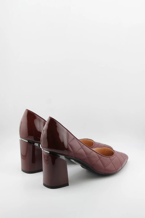 Capelli Rossi Quilted Block Heel Pointed Pumps