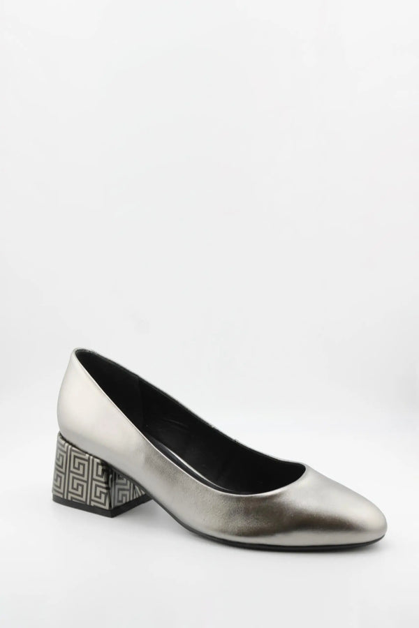 Capelli Rossi Geometric Block Heel Slip-On Pumps