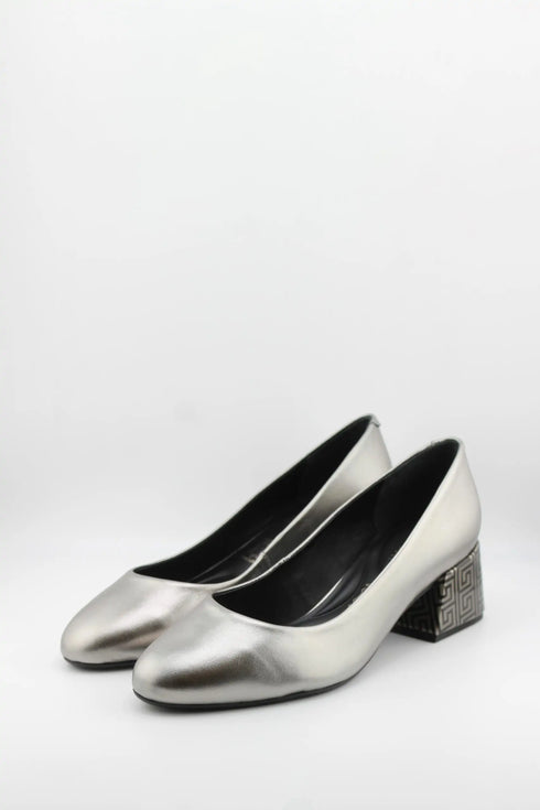 Capelli Rossi Geometric Block Heel Slip-On Pumps