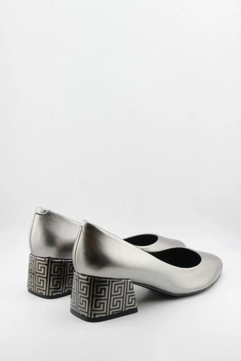 Capelli Rossi Geometric Block Heel Slip-On Pumps