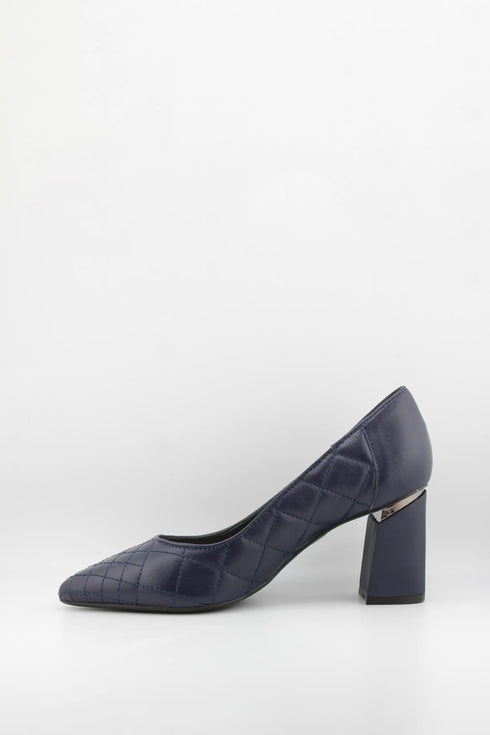 Capelli Rossi Quilted Block Heel Pointed Pumps