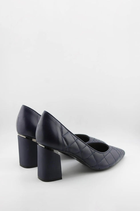 Capelli Rossi Quilted Block Heel Pointed Pumps