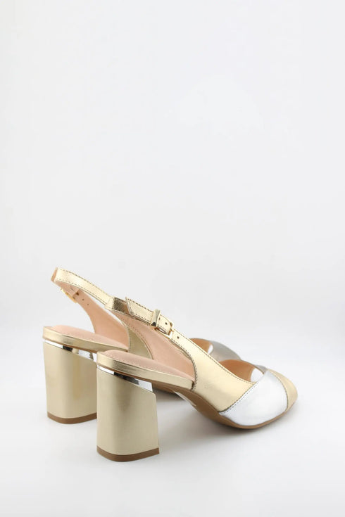 Capelli Rossi Slingback Peep-Toe Block Heels