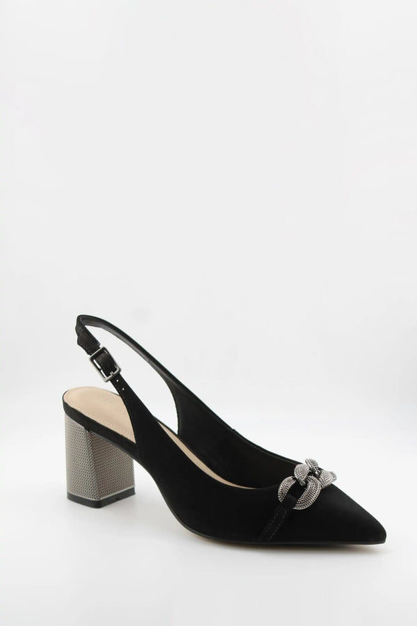 Capelli Rossi Slingback Block Heel Pointed Pumps