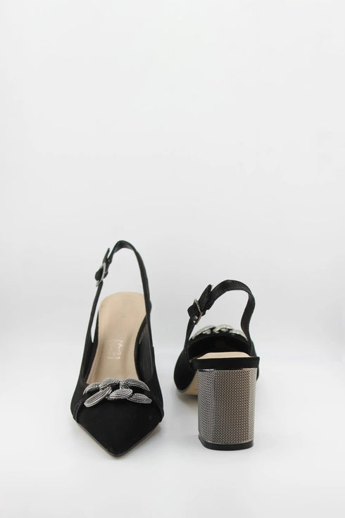 Capelli Rossi Slingback Block Heel Pointed Pumps