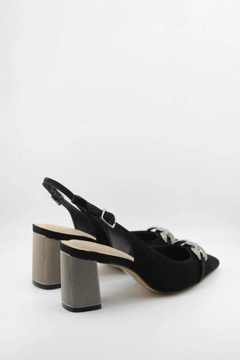 Capelli Rossi Slingback Block Heel Pointed Pumps
