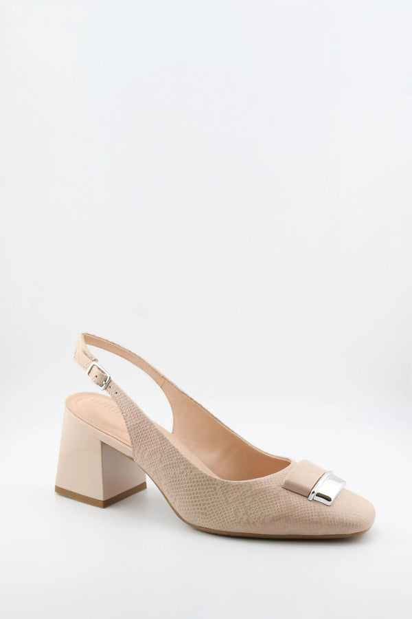 Capelli Rossi Slingback Block Heel Pumps with Buckle