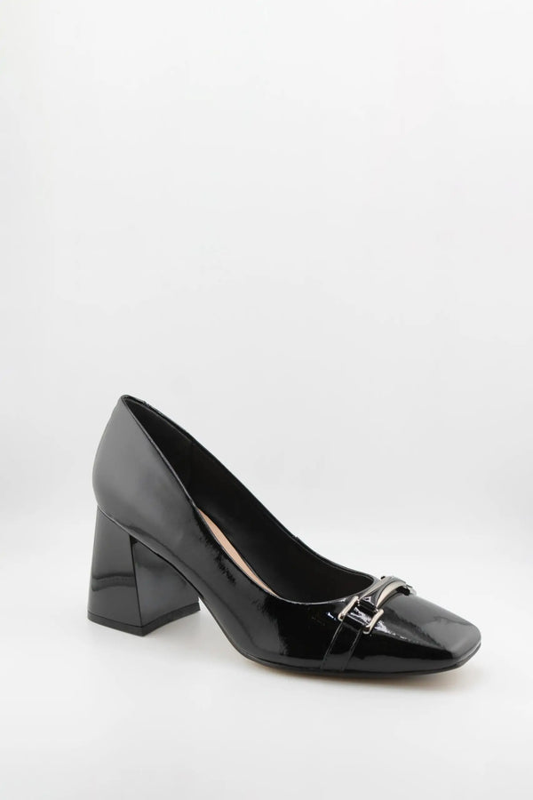 Capelli Rossi Patent Leather Block Heel Loafers