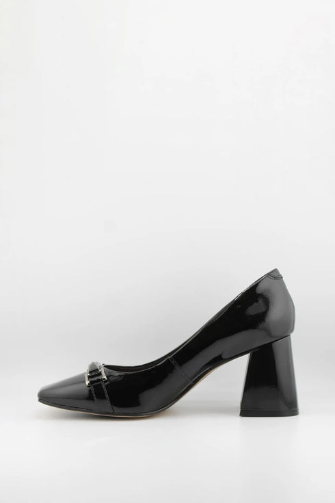 Capelli Rossi Patent Leather Block Heel Loafers