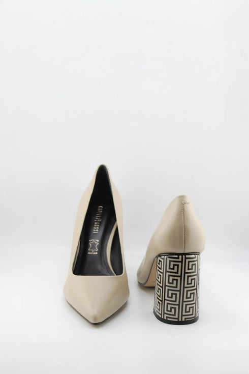 Capelli Rossi Elegant Pointed Toe Block Heel Pumps