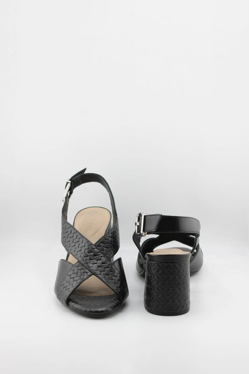 Capelli Rossi Braided Block Heel Slingback Sandals