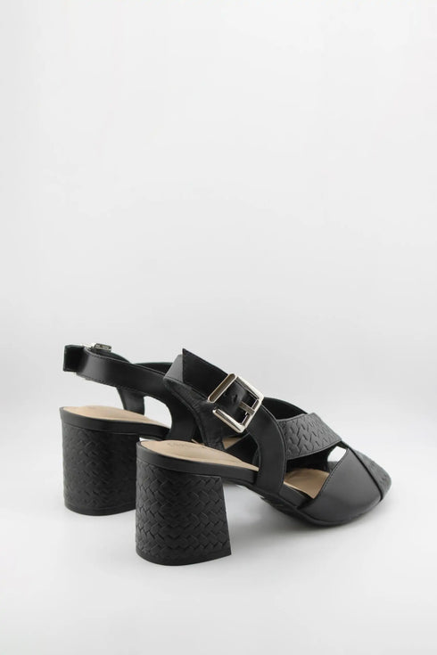 Capelli Rossi Braided Block Heel Slingback Sandals