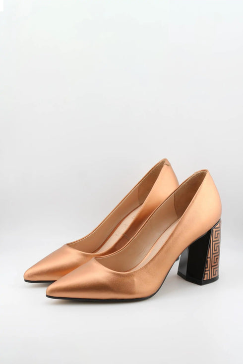Capelli Rossi Elegant Pointed Toe Block Heel Pumps