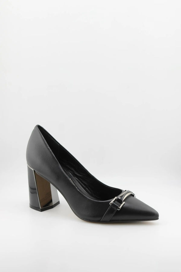 Capelli Rossi Pointed Toe Block Heel Loafers