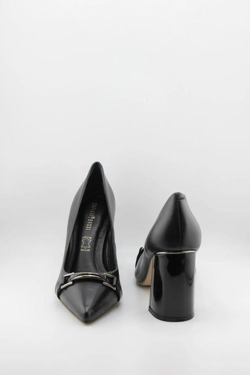 Capelli Rossi Pointed Toe Block Heel Loafers