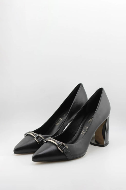 Capelli Rossi Pointed Toe Block Heel Loafers
