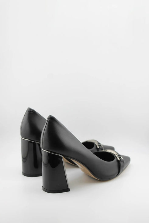 Capelli Rossi Pointed Toe Block Heel Loafers