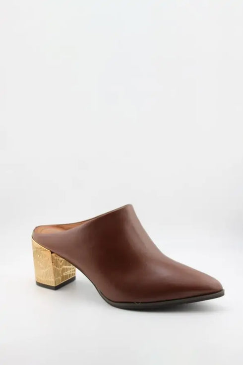 Capelli Rossi Elegant Block Heeled Embossed Mules