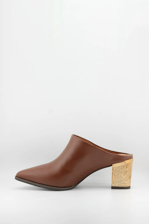Capelli Rossi Elegant Block Heeled Embossed Mules