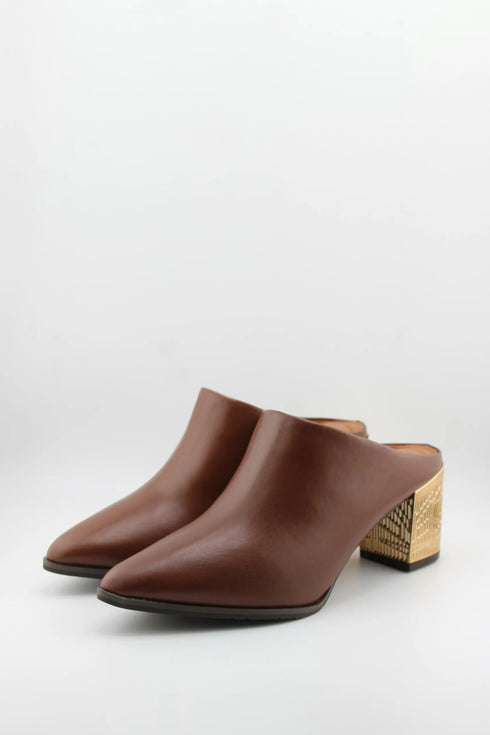 Capelli Rossi Elegant Block Heeled Embossed Mules