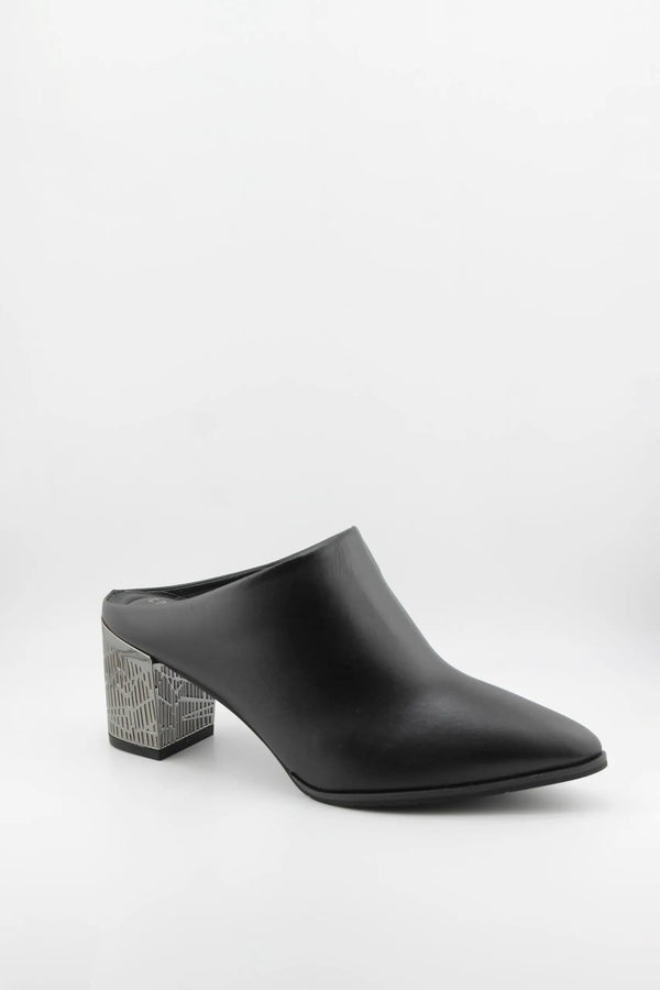 Capelli Rossi Elegant Block Heeled Embossed Mules